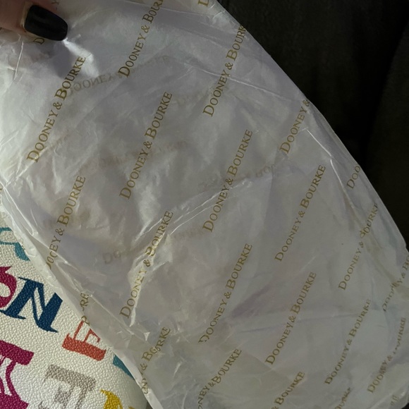 Dooney & Bourke Zip Zip Doodle Rainbow Satchel - Picture 11 of 16